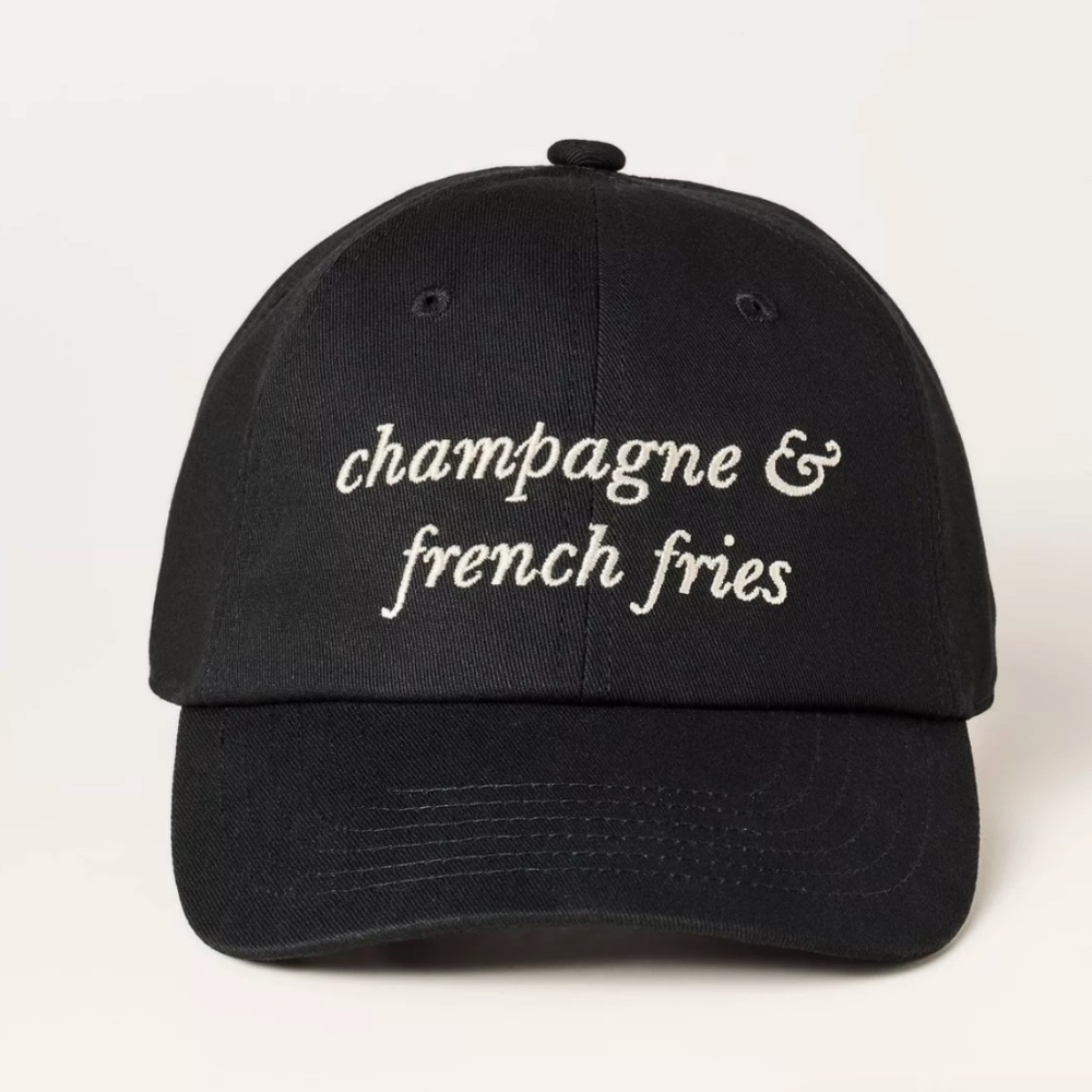 Women's Champagne & Fries Baseball Hat - kate spade new york x Target Black